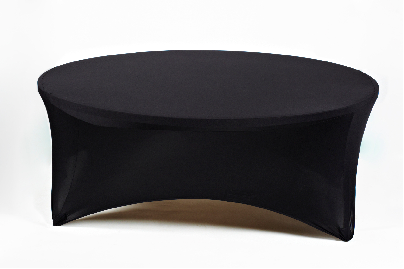 Fekete spandex körasztal huzat+fekete kupak